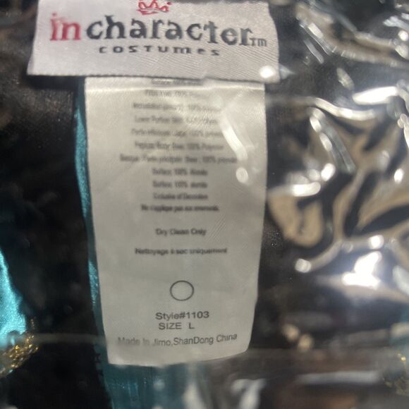 New In Character Adult Large Turquoise Medieval Queen Deluxe Costume - Picture 6 of 7